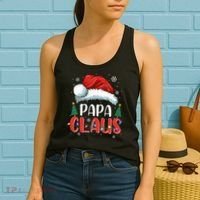 Papa Claus Christmas Lights Pajama Family Matching Women's Tank Top thumb 2
