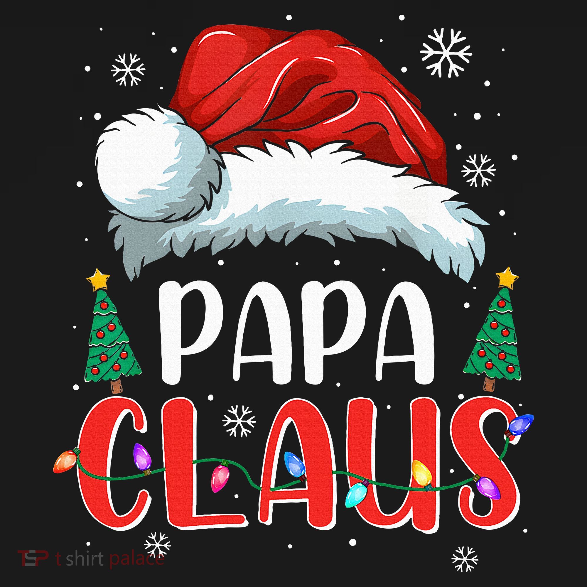 Papa Claus Christmas Lights Pajama Family Matching Baby Bodysuit