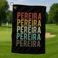 Pereira City Colombia Retro Golf Towel thumb 1