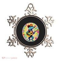 Psychedelic Country Cow Iguana Lizard Playing Guitar Ornament thumb 0