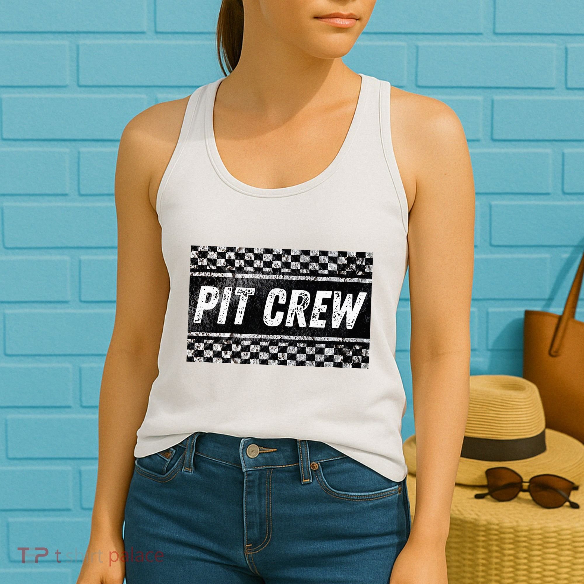 Pit Crew Costume For Racing Car Parties Women's Tank Top