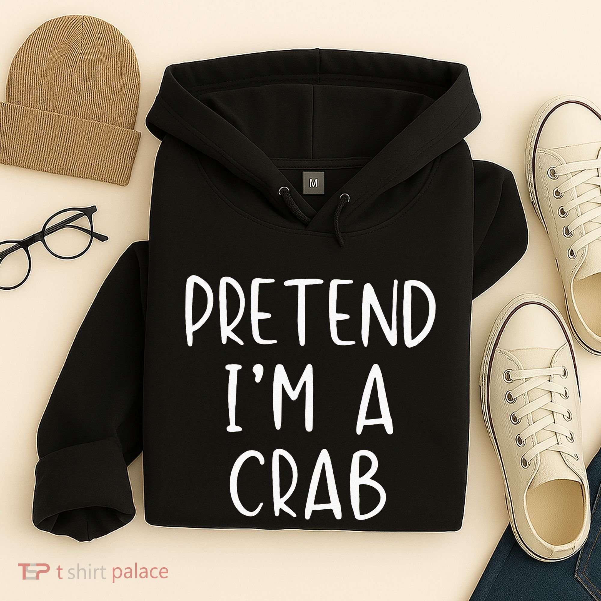 Pretend Crab Costume Halloween Lazy Easy Hoodie