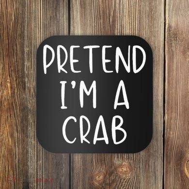 Pretend Crab Costume Halloween Lazy Easy Coaster