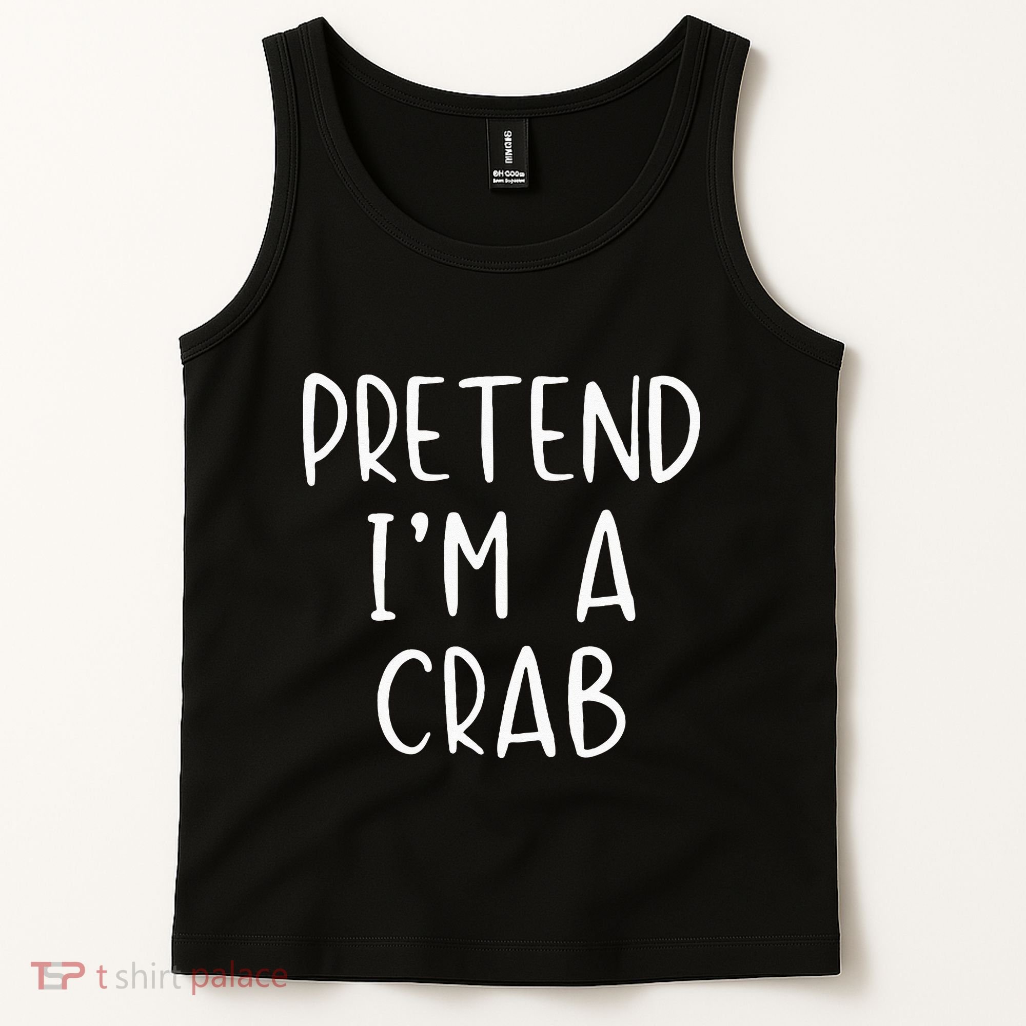 Pretend Crab Costume Halloween Lazy Easy Tank Top