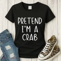 Pretend Crab Costume Halloween Lazy Easy Women's T-Shirt thumb 3