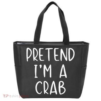 Pretend Crab Costume Halloween Lazy Easy Tote Bag