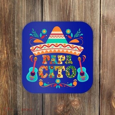 Papa Cito Cinco De Mayo Funny Music Graphic Cute Gift Coaster