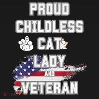 Proud Childless Cat Lady And Veteran Bucket Hat thumb 4