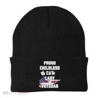 Proud Childless Cat Lady And Veteran Beanie thumb 0