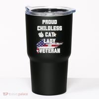 Proud Childless Cat Lady And Veteran Tumbler thumb 0