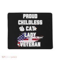 Proud Childless Cat Lady And Veteran Mousepad thumb 0