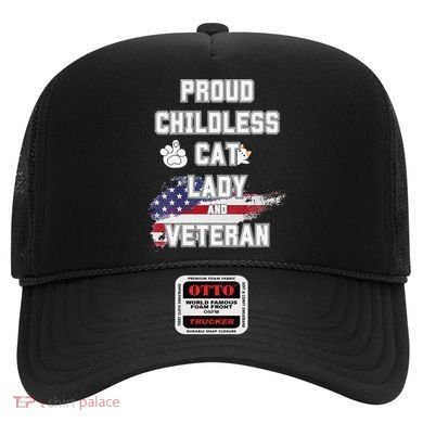 Proud Childless Cat Lady And Veteran Hat