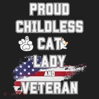 Proud Childless Cat Lady And Veteran Hat thumb 2