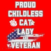 Proud Childless Cat Lady And Veteran Santa Hat thumb 1