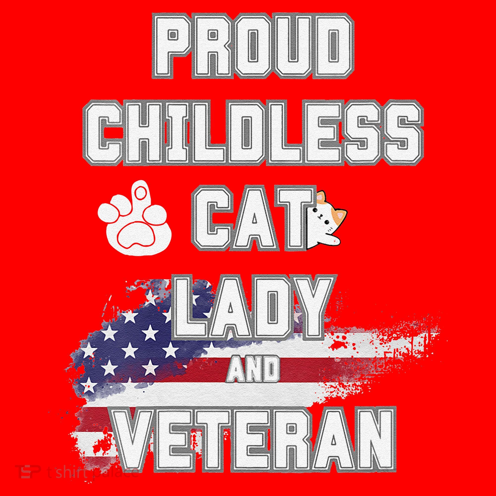Proud Childless Cat Lady And Veteran Santa Hat