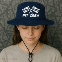Pit Crew Costume For Race Car Parties Bucket Hat thumb 3