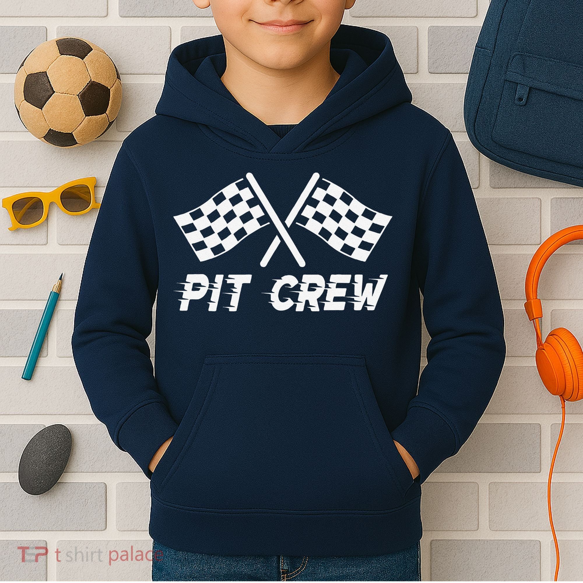 Pit Crew Costume For Race Car Parties Kids Hoodie