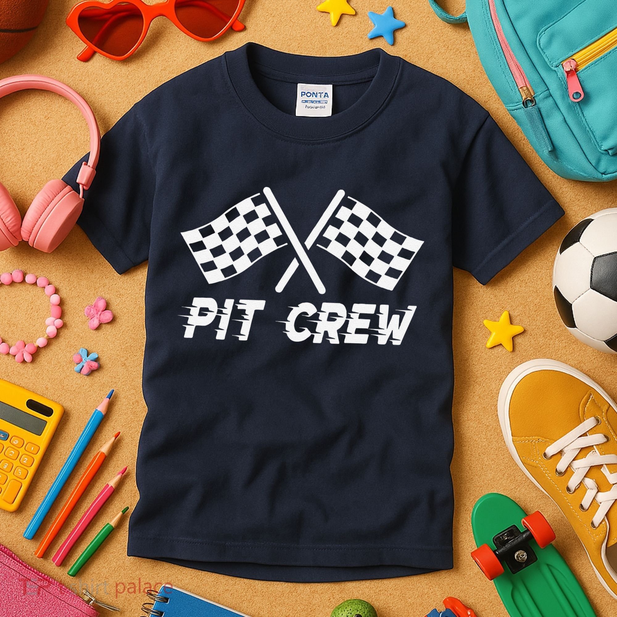 Pit Crew Costume For Race Car Parties Kids T-Shirt