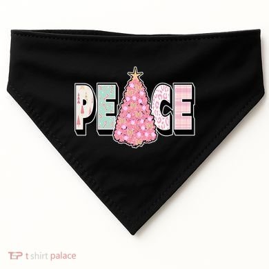 Peace Christmas Cute Holiday Gift USA-Made Doggie Bandana