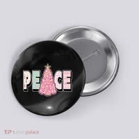 Peace Christmas Cute Holiday Gift Button thumb 0