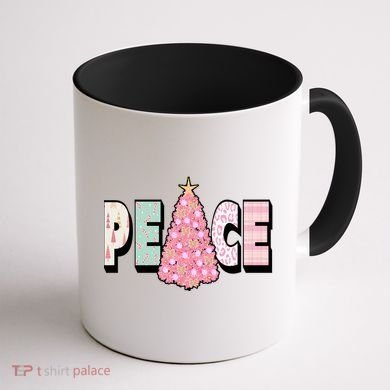 Peace Christmas Cute Holiday Gift Coffee Mug back