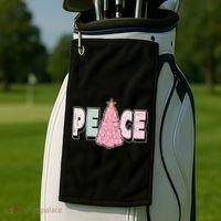 Peace Christmas Cute Holiday Gift Golf Towel thumb 2