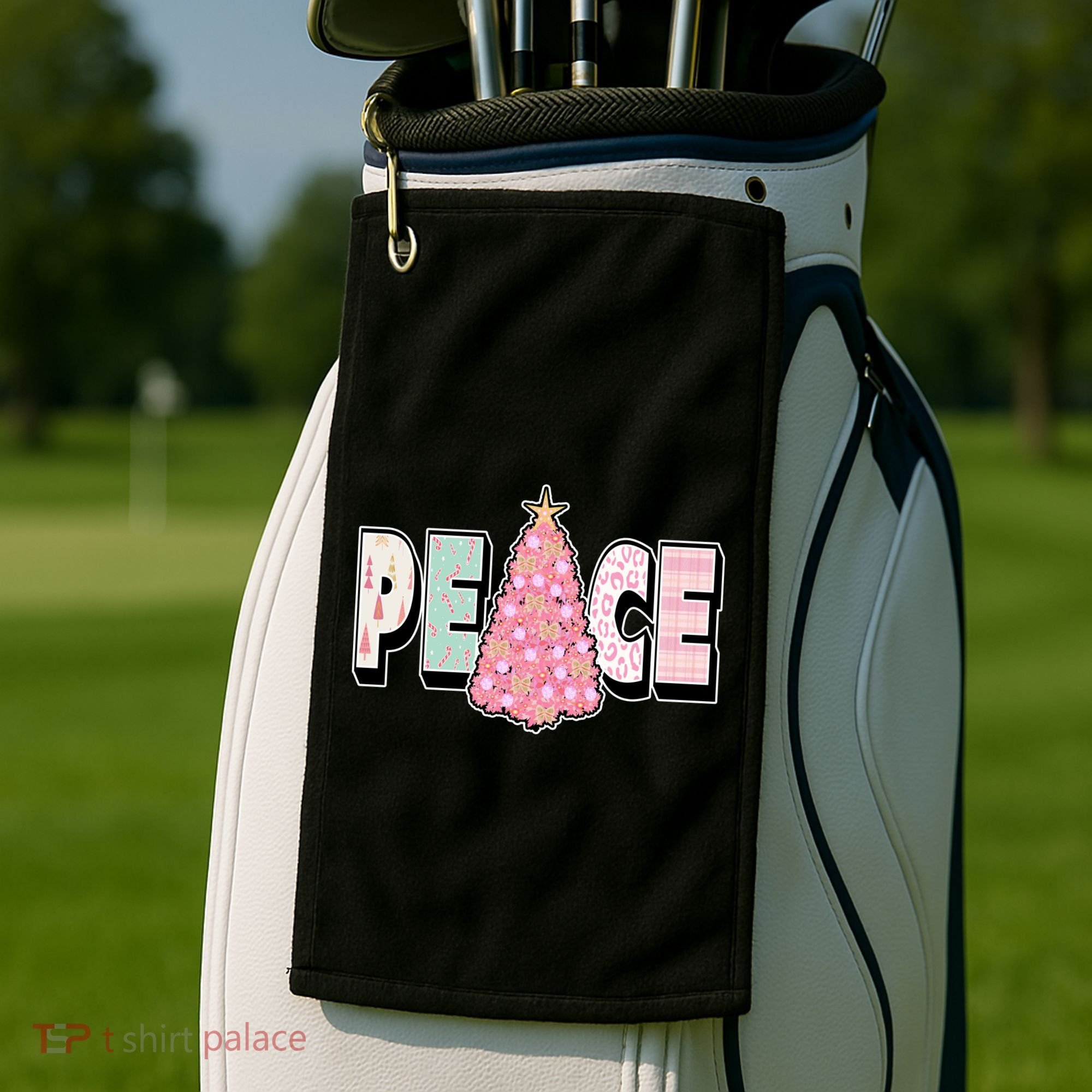 Peace Christmas Cute Holiday Gift Golf Towel
