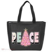 Peace Christmas Cute Holiday Gift Tote Bag thumb 0