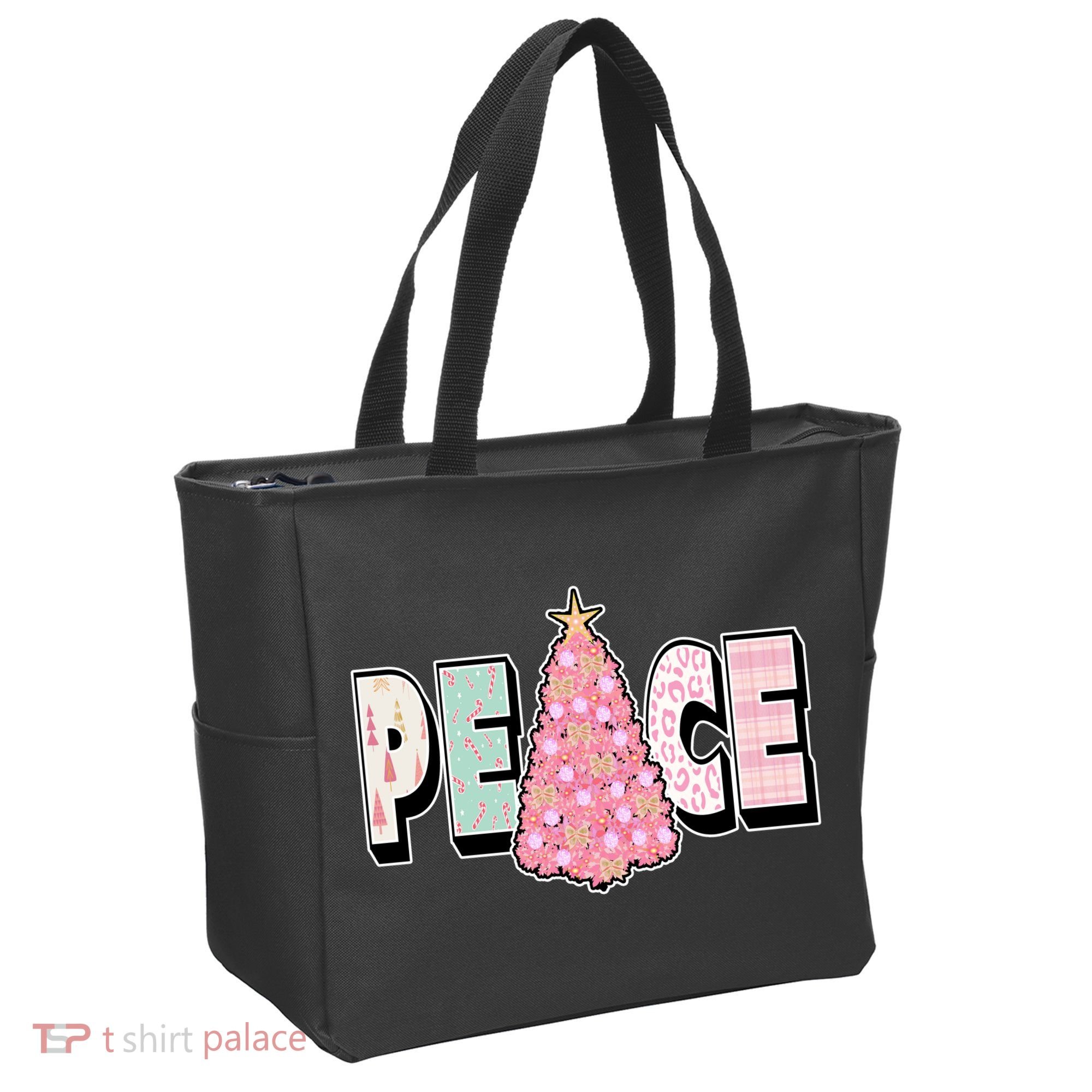Peace Christmas Cute Holiday Gift Tote Bag
