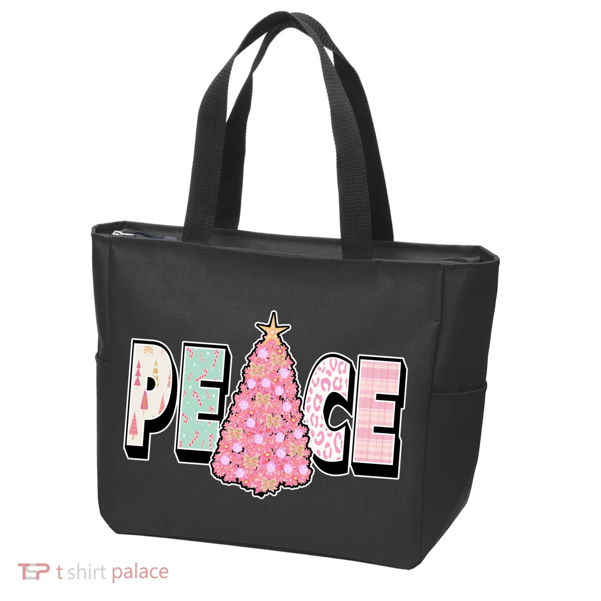 Peace Christmas Cute Holiday Gift Tote Bag