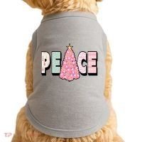 Peace Christmas Cute Holiday Gift Doggie Tank thumb 0