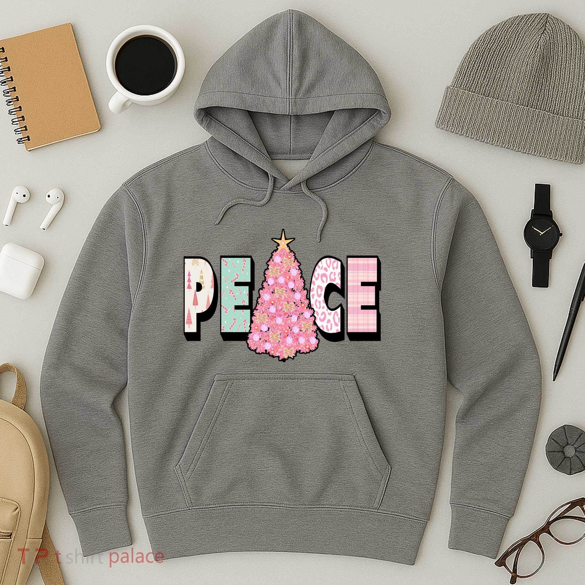 Peace Christmas Cute Holiday Gift Hoodie