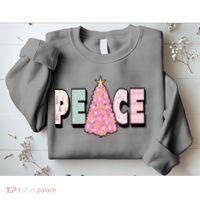 Peace Christmas Cute Holiday Gift Sweatshirt thumb 2