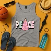 Peace Christmas Cute Holiday Gift Tank Top thumb 4