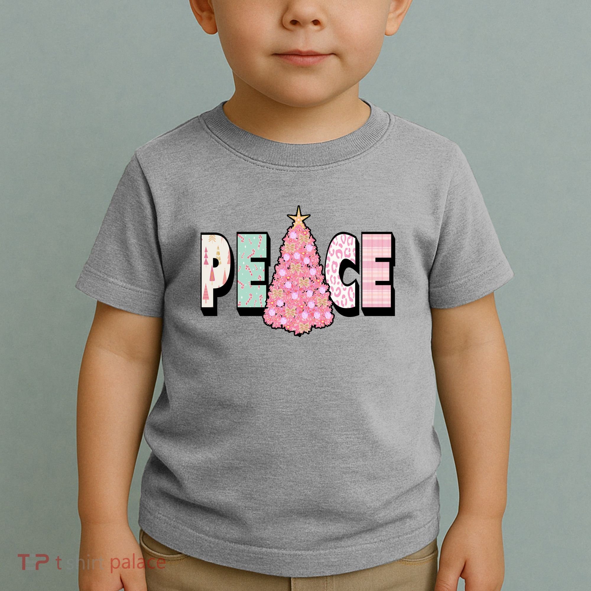 Peace Christmas Cute Holiday Gift Toddler T-Shirt