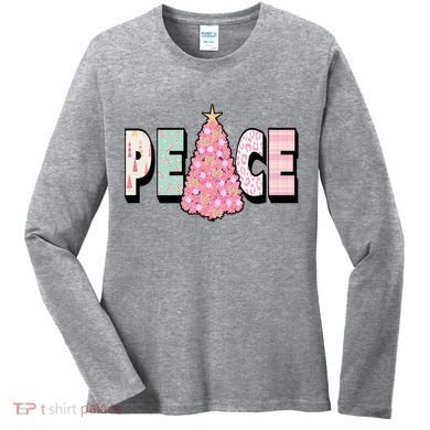 Peace Christmas Cute Holiday Gift Women's Long Sleeve Shirt