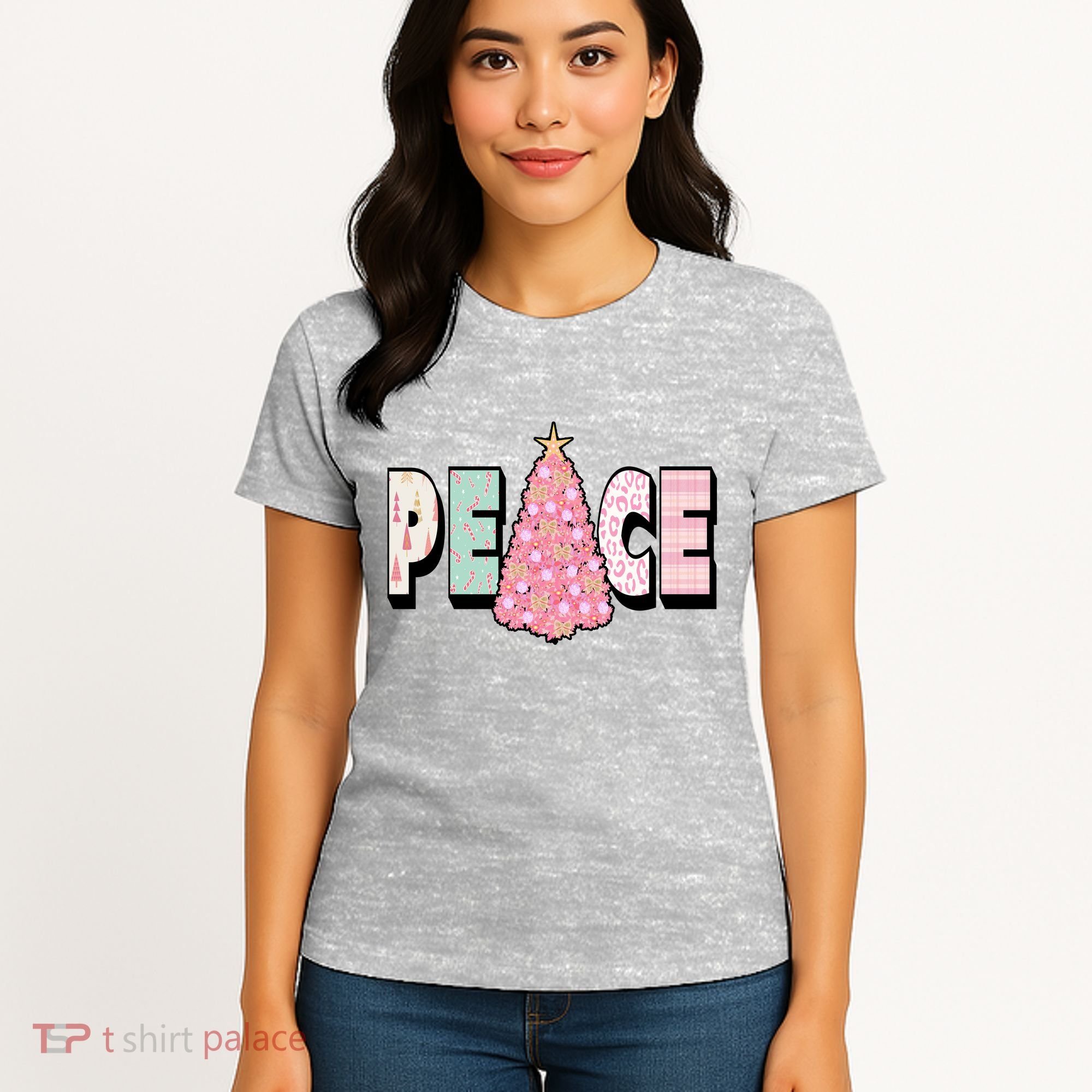 Peace Christmas Cute Holiday Gift Women's T-Shirt