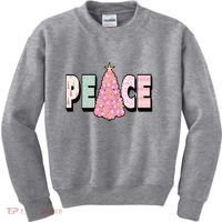 Peace Christmas Cute Holiday Gift Kids Sweatshirt thumb 0