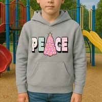Peace Christmas Cute Holiday Gift Kids Hoodie thumb 2