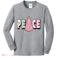 Peace Christmas Cute Holiday Gift Kids Long Sleeve Shirt thumb 0