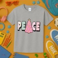 Peace Christmas Cute Holiday Gift Kids T-Shirt thumb 3