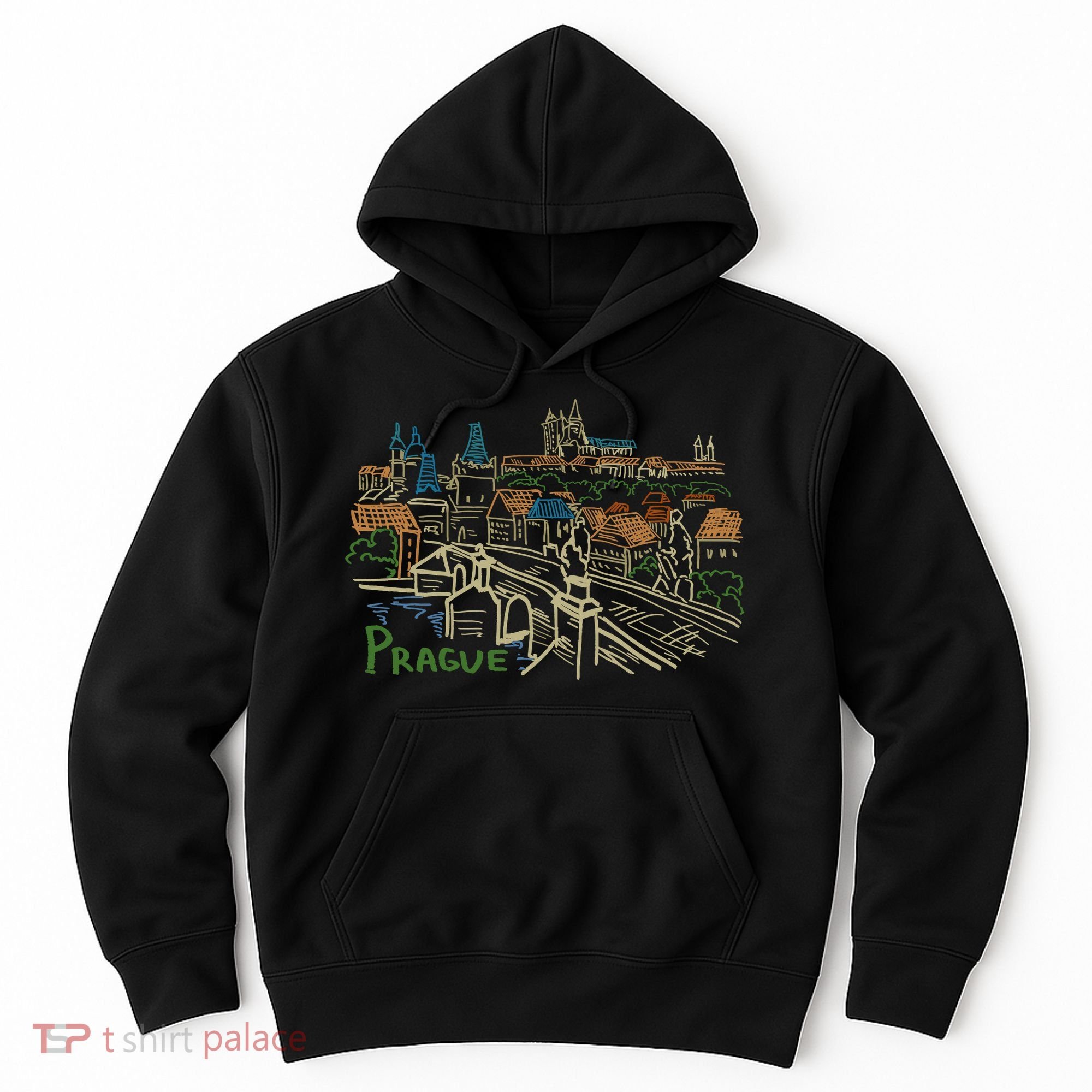Prague City Charles Bridge Hoodie