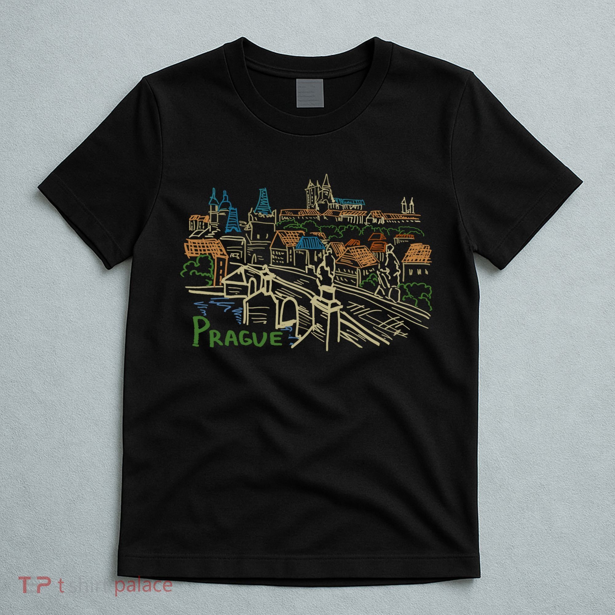 Prague City Charles Bridge T-Shirt