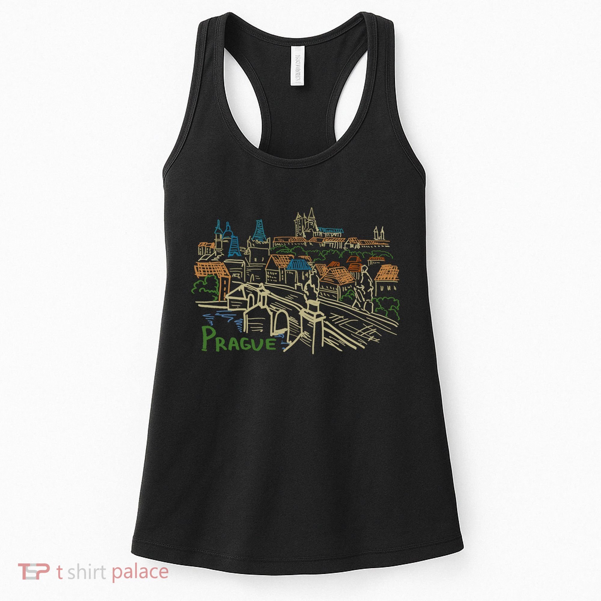 Prague City Charles Bridge Women's Tank Top