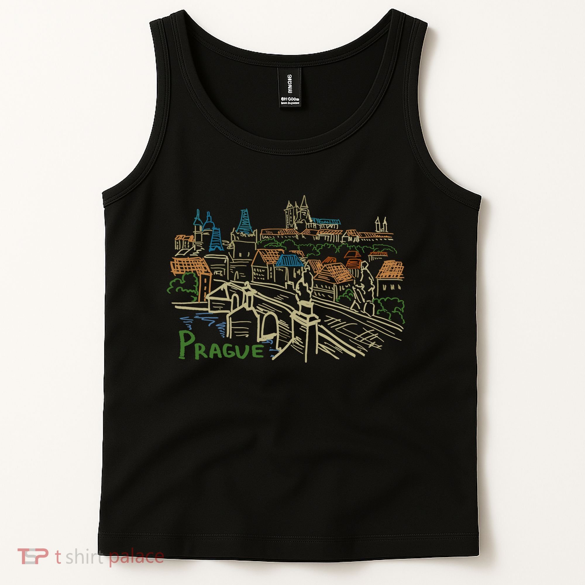 Prague City Charles Bridge Tank Top