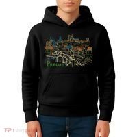 Prague City Charles Bridge Kids Hoodie thumb 4