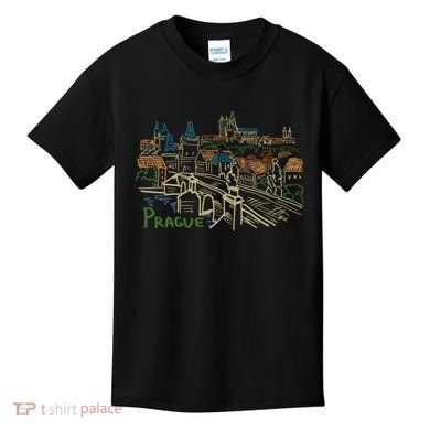 Prague City Charles Bridge Kids T-Shirt