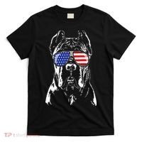 Proud Cane Corso American Flag Sunglasses Patriotic Dog T-Shirt thumb 0