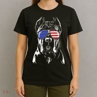 Proud Cane Corso American Flag Sunglasses Patriotic Dog T-Shirt thumb 4