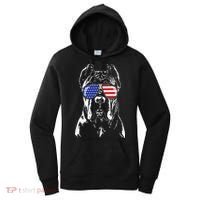 Proud Cane Corso American Flag Sunglasses Patriotic Dog Women's Hoodie thumb 0